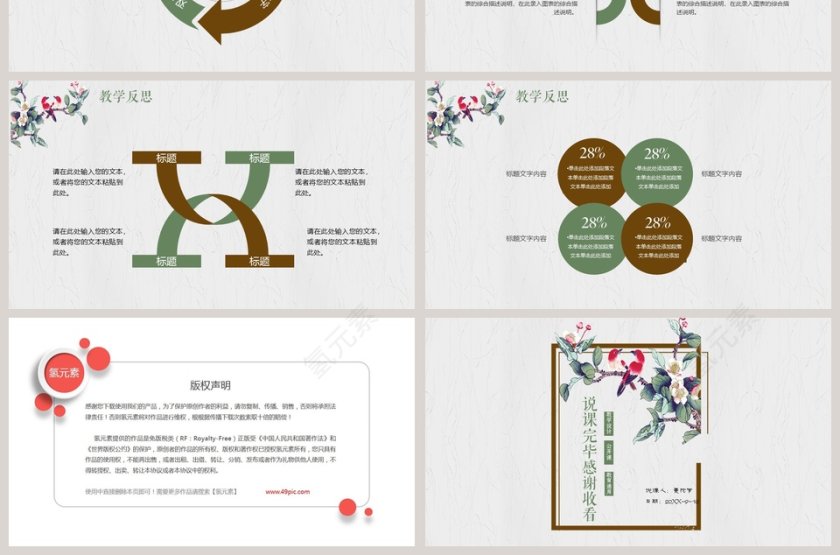 小清新教育说课PPT第7张