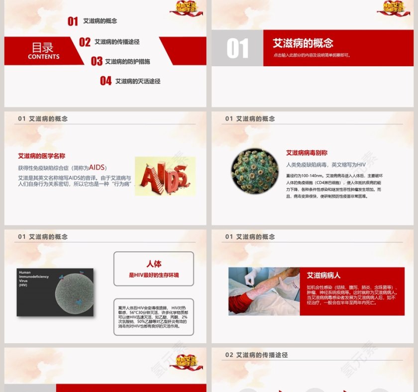 世界艾滋病日艾滋病预防知识讲座PPT第2张