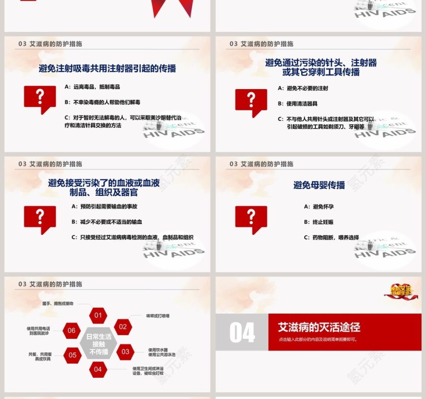 世界艾滋病日艾滋病预防知识讲座PPT第4张