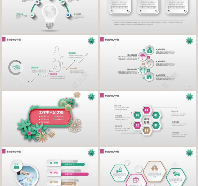 中国风年中工作总结PPT第3张