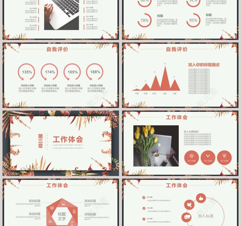 棕色简约季度秋季计划汇报PPT第3张