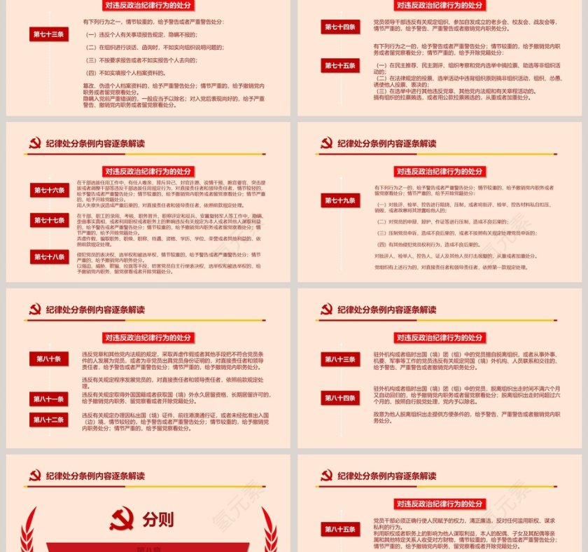 最新修订中国共产党纪律处分条例纪律月党课PPT第12张