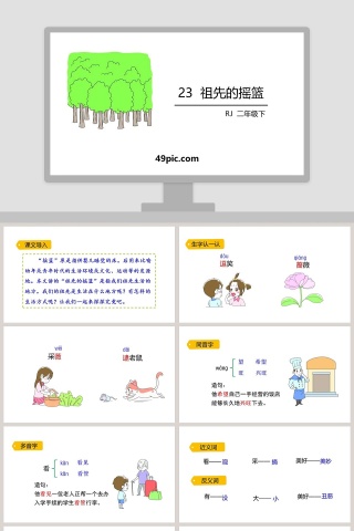 课文解析二年级语文下册祖先的摇篮语文课件PPT