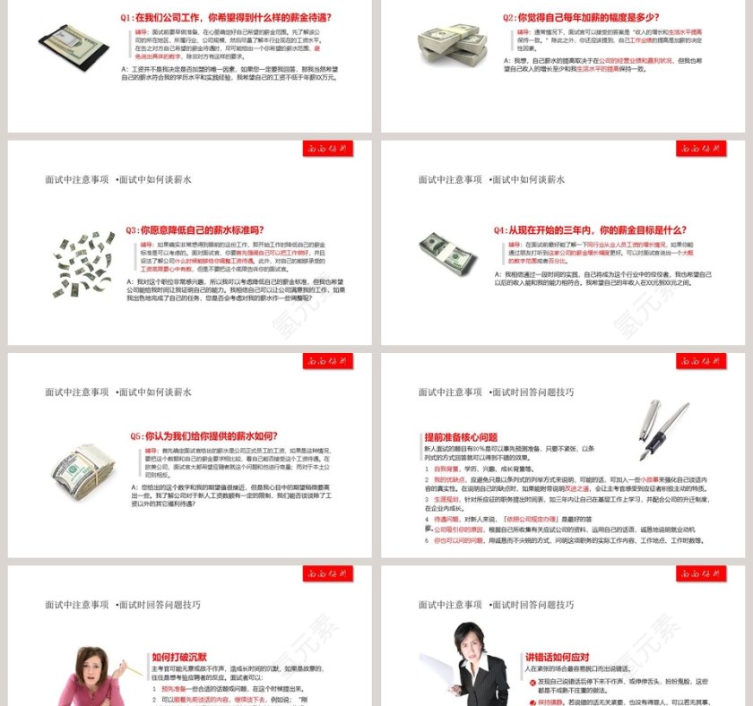 面试的前中后——面面俱到面试技巧集萃ppt模板 第6张
