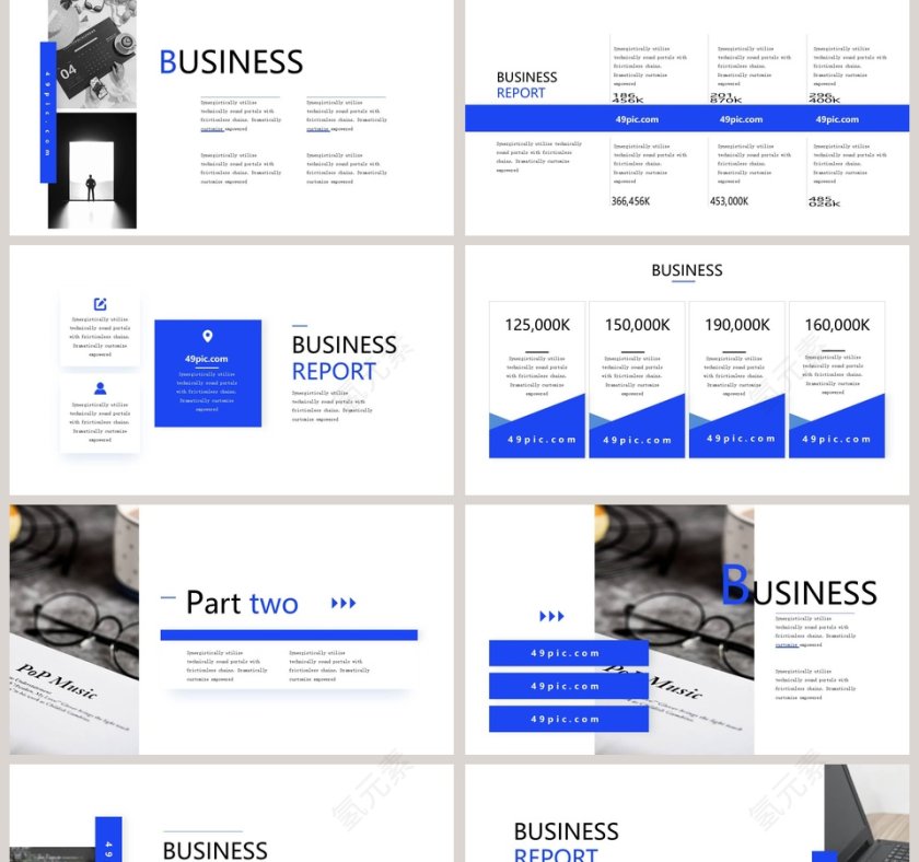 欧美商务商业计划书PPT模板第2张