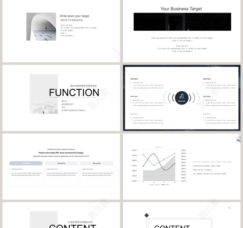 简洁极简留白工作总结PPT第2张