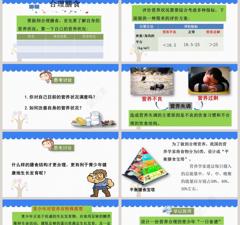 合理膳食与食品安全-北师大版七年级下册第八章教学ppt课件第2张