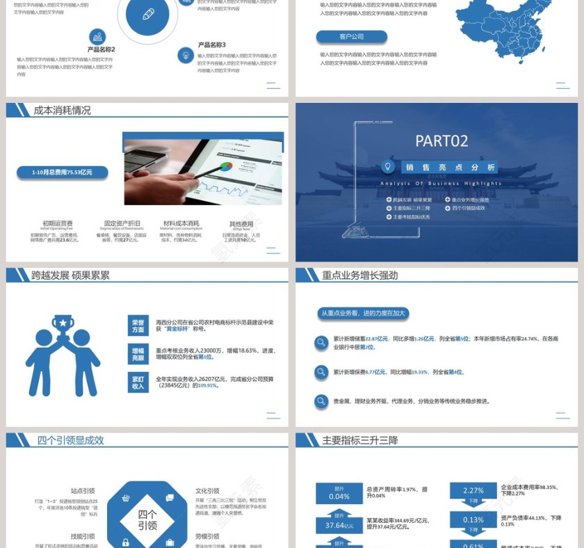 简约销售业绩分析报告PPT模板第3张