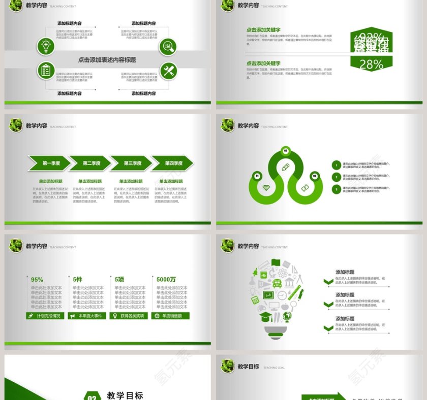 教师公开课通用PPT模板第2张