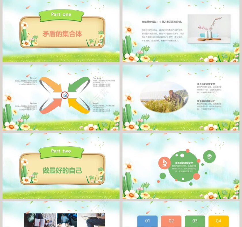 读书分享报告PPT模板第2张