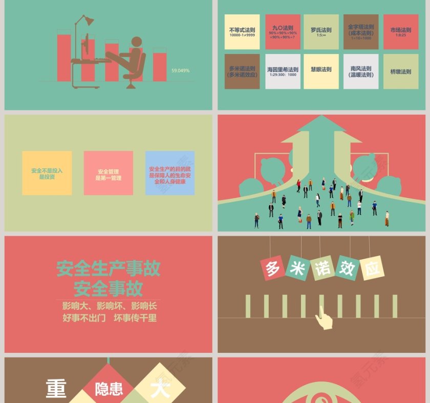 安全生产十大定律生产管理总结PPT模板第2张