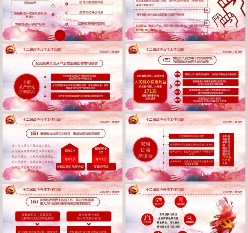 全国政协常委会政府报ppt模板第3张