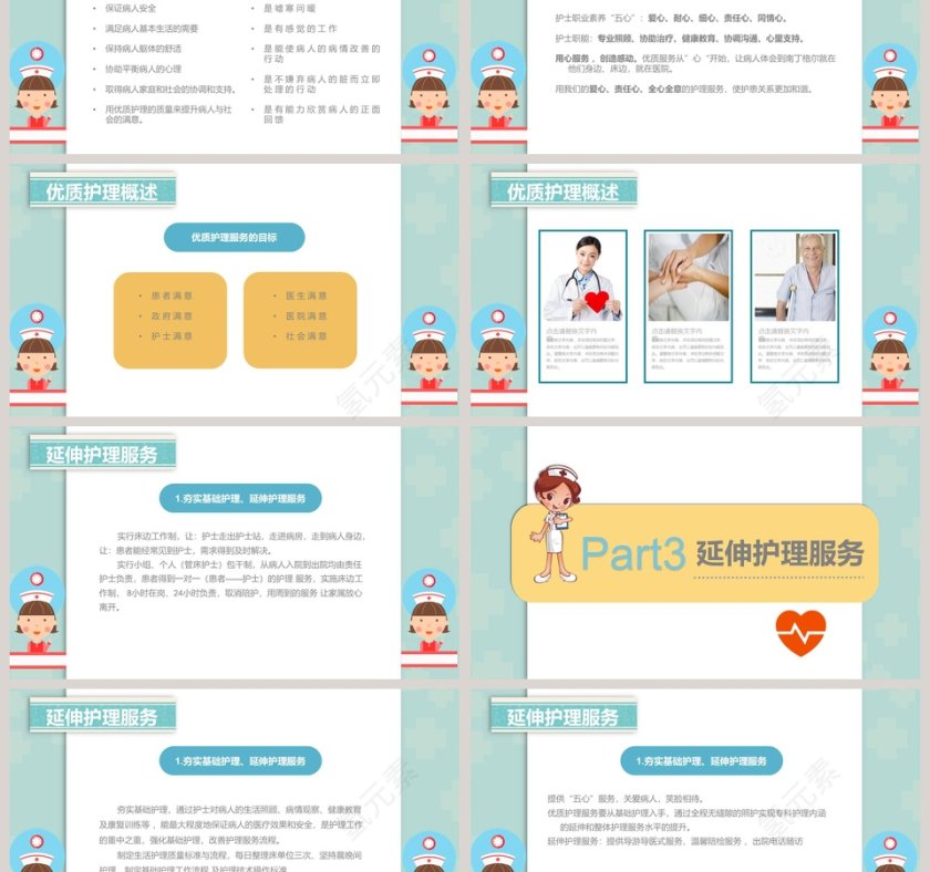 医疗优质护理服务PPT模板第3张