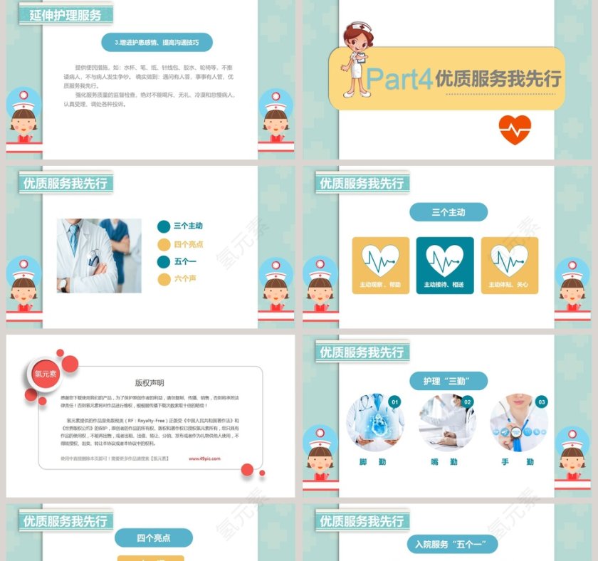 医疗优质护理服务PPT模板第5张