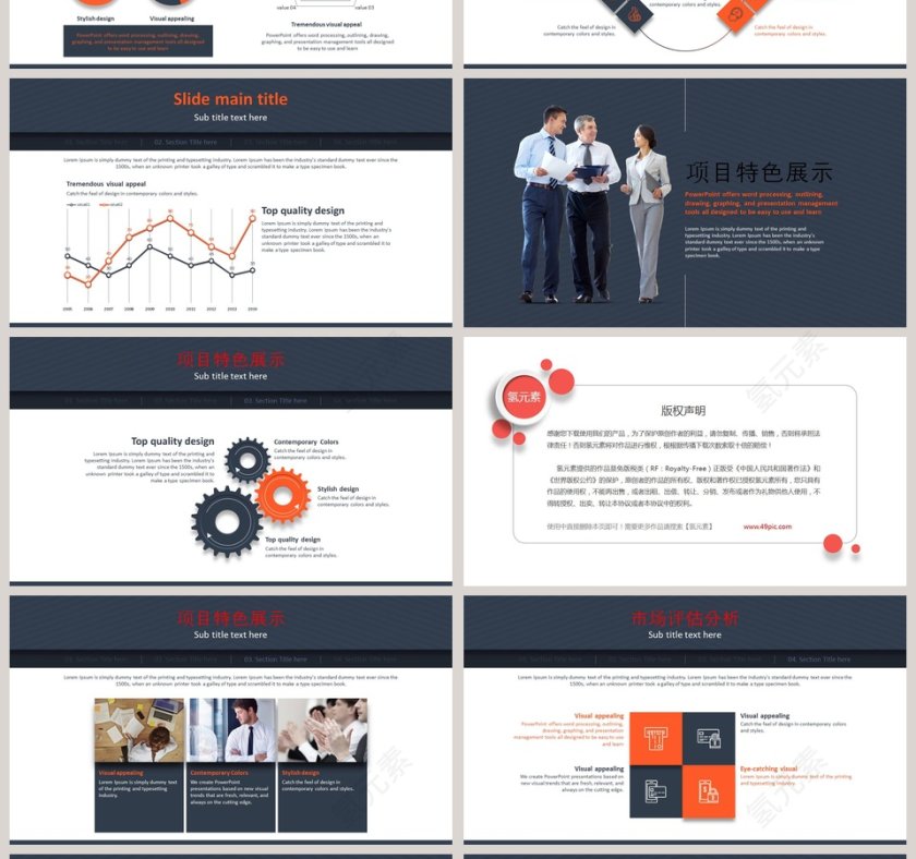 城市沉稳蓝大气商业计划书PPT模板第4张