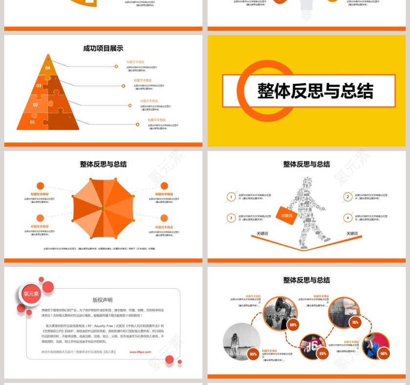 黄色简约人事工作总结ppt第4张