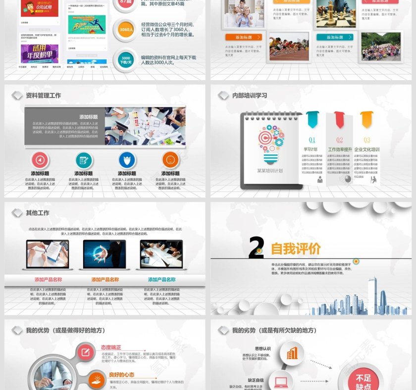 完整框架个人述职报告PPT第3张