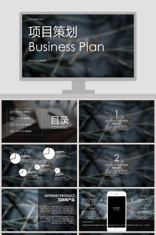 黑色商务大气项目策划PPT模板