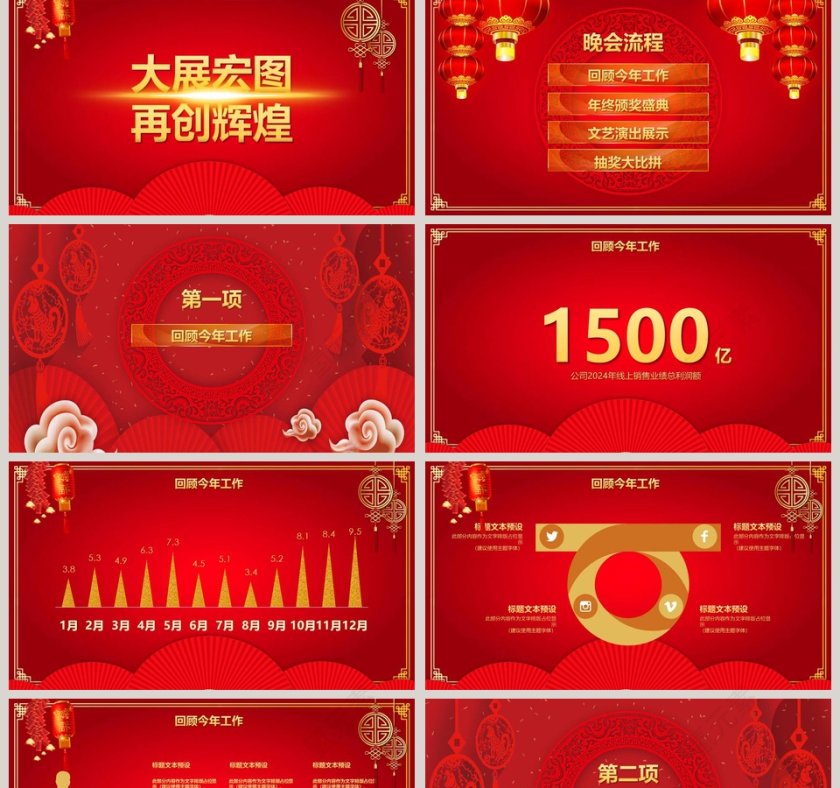 大吉年会颁奖典礼PPT第2张