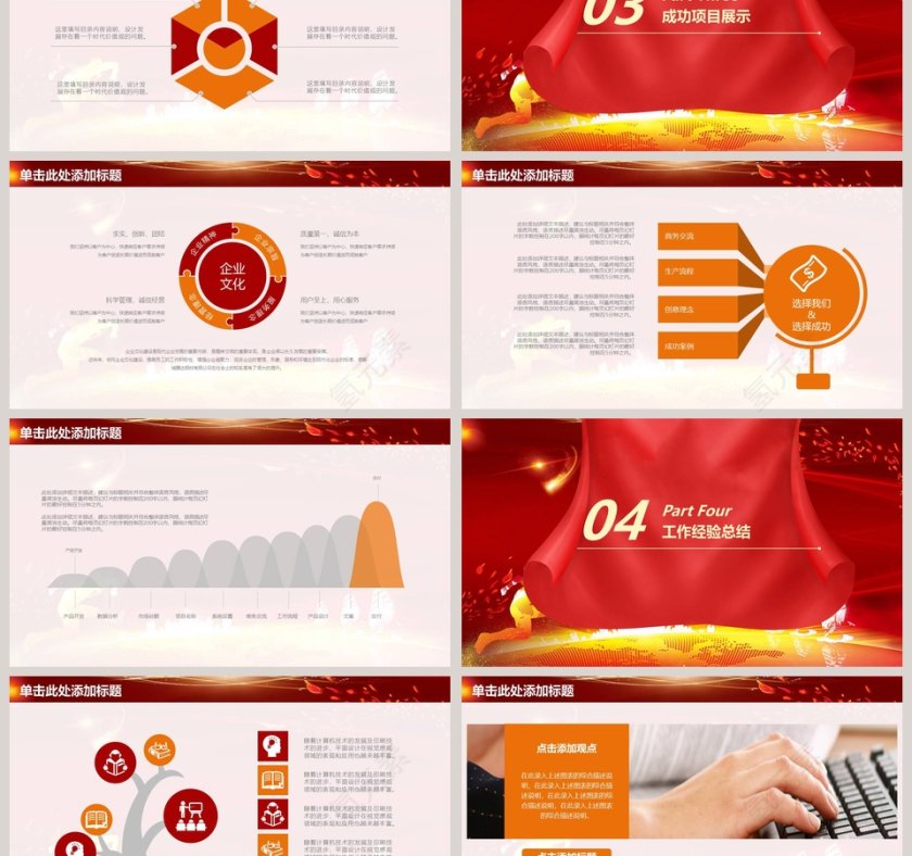 公司年会总结计划年会PPT第3张