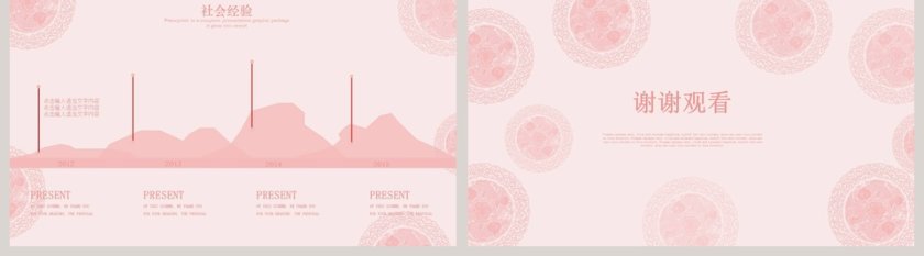 小清新粉色科奥个人简历PPT第5张