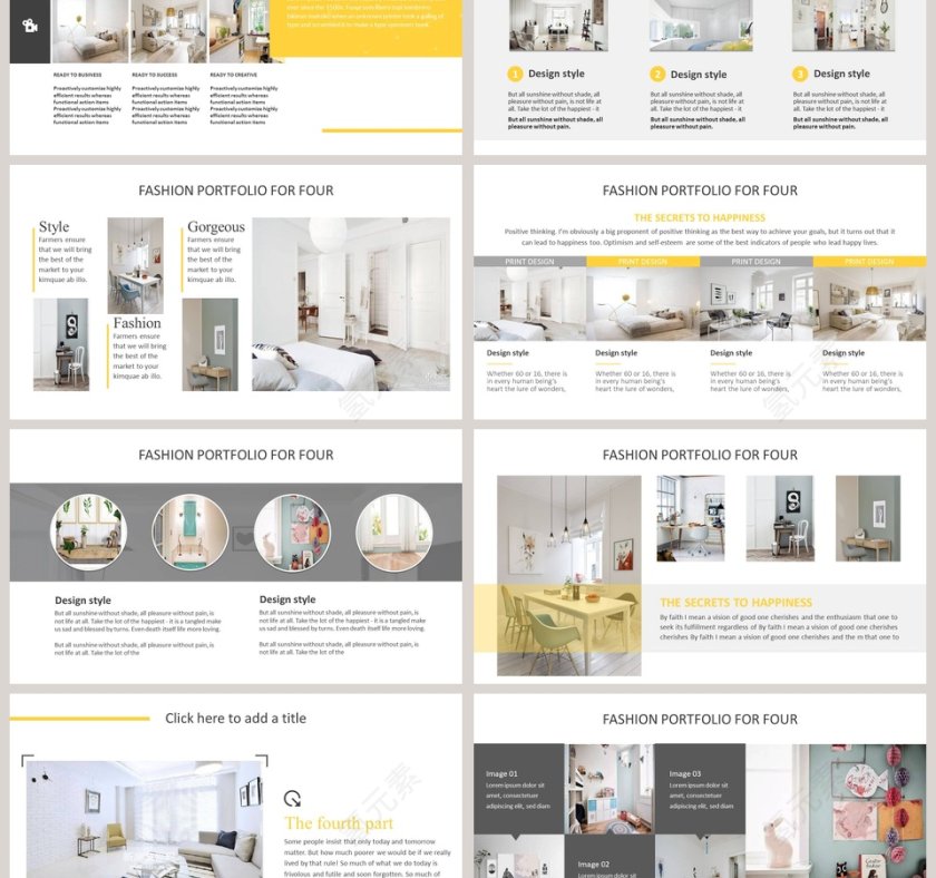 简约北欧风情室内设计PPT第3张