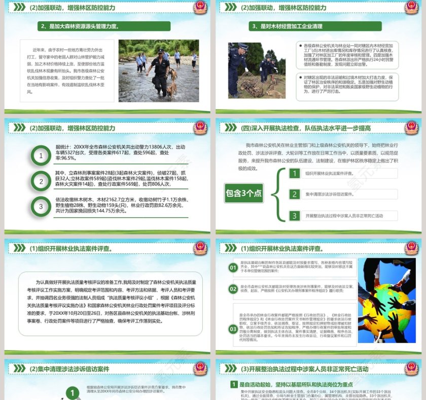 森林警察公安年终工作总结公安PPT第5张