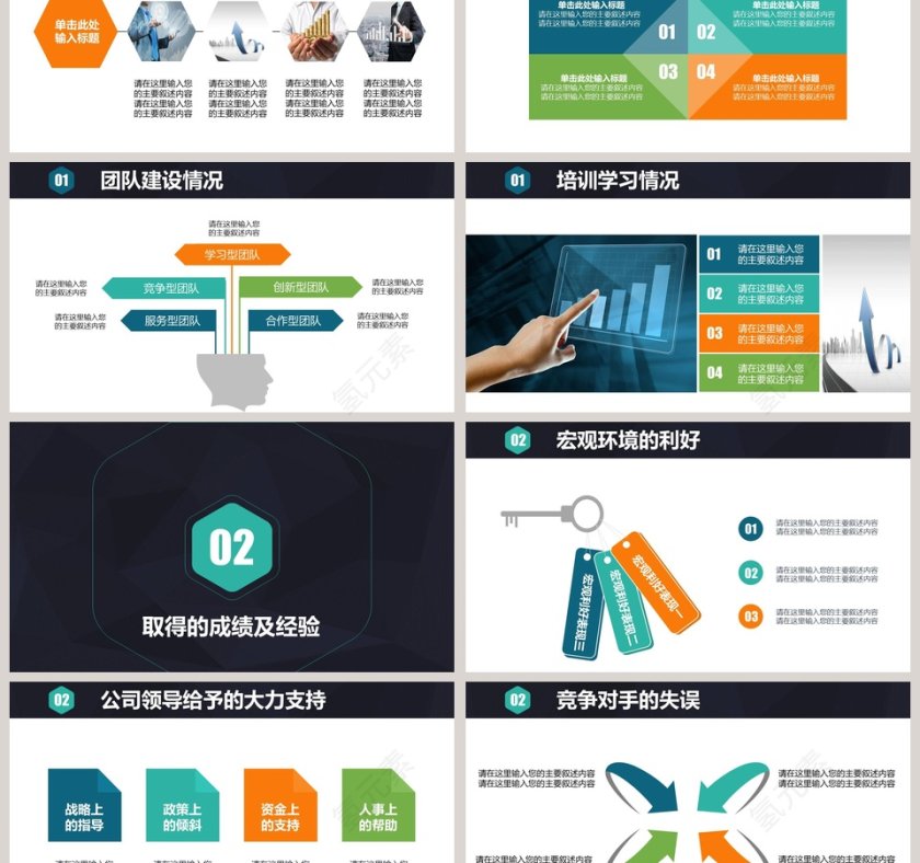 通用型年终总结PPT模板财务PPT第3张