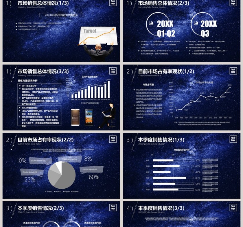 企业年度商务工作计划报告PPT模板第2张