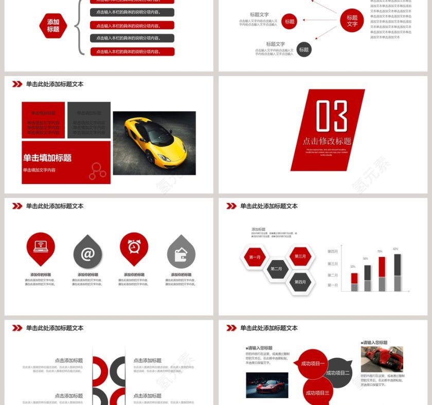 汽车行业通用工作汇报PPT模板第3张