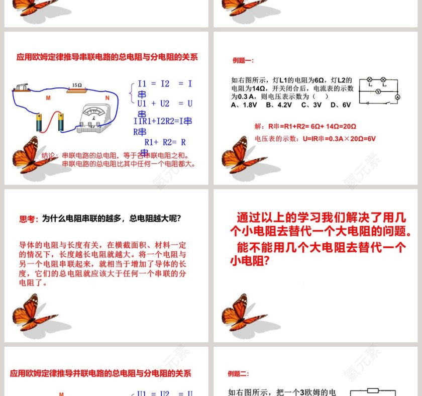 串并联电路中的电阻关系PPT模板第2张