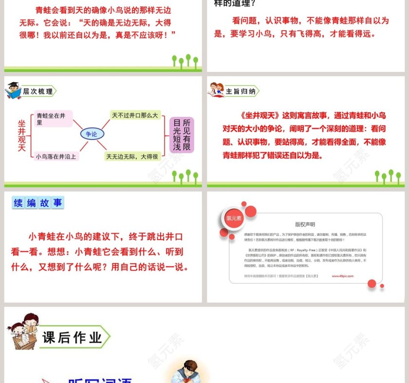 课文解析二年级语文上册坐井观天语文课件PPT第6张