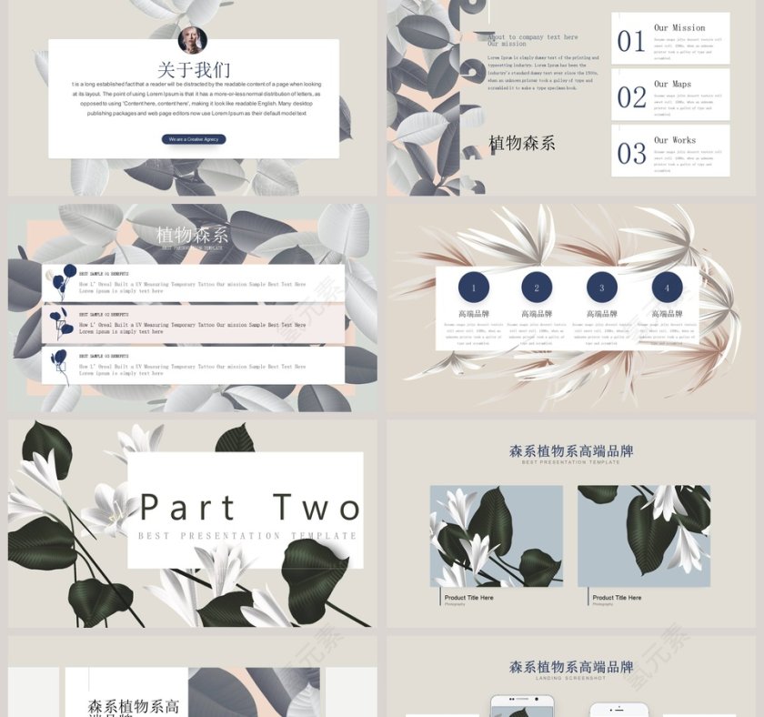 植物系高端品牌工作总结PPT第2张