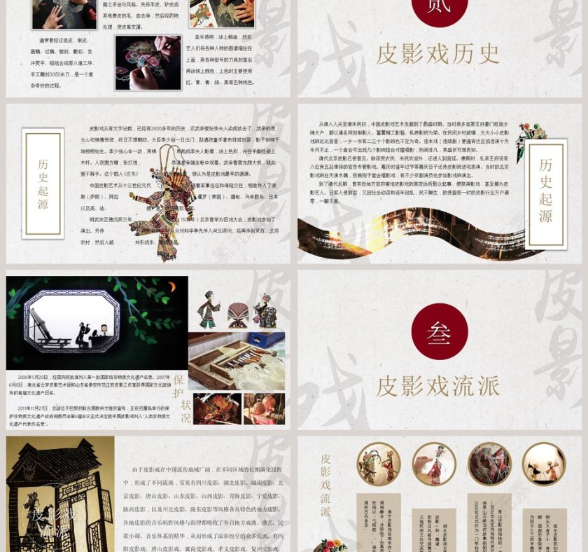 中国传统国粹文化皮影系 PPT第3张