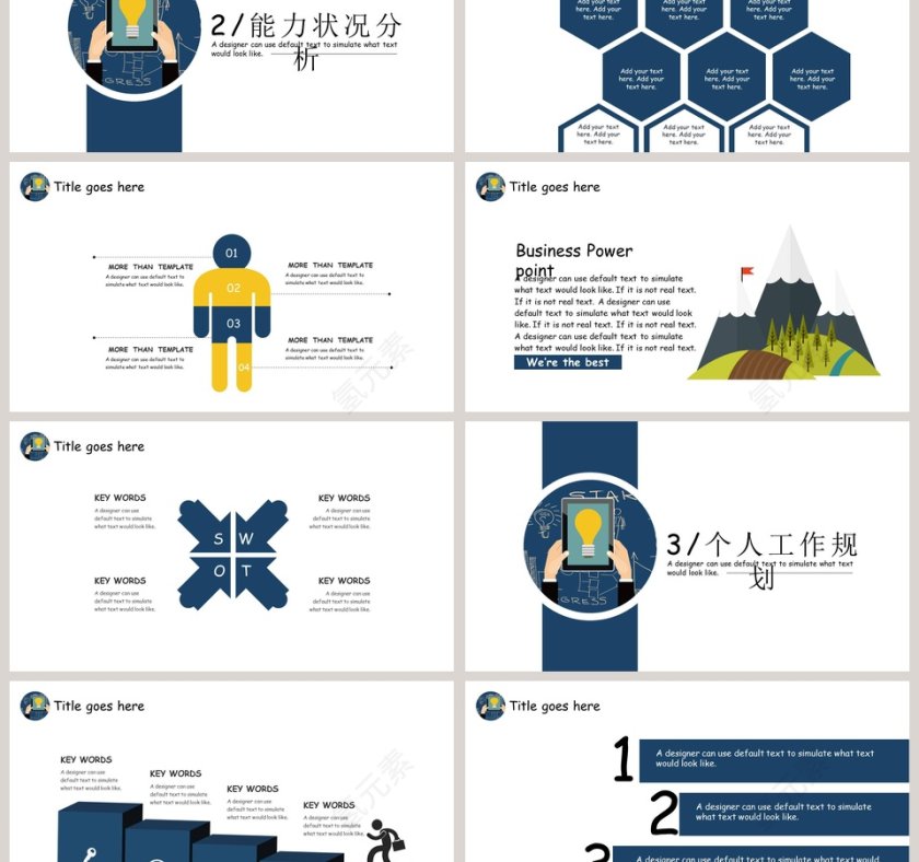 蓝色商务风晋升述职报告ppt模板干部转正PPT第3张