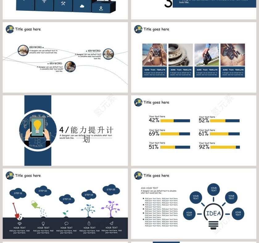 蓝色商务风晋升述职报告ppt模板干部转正PPT第4张