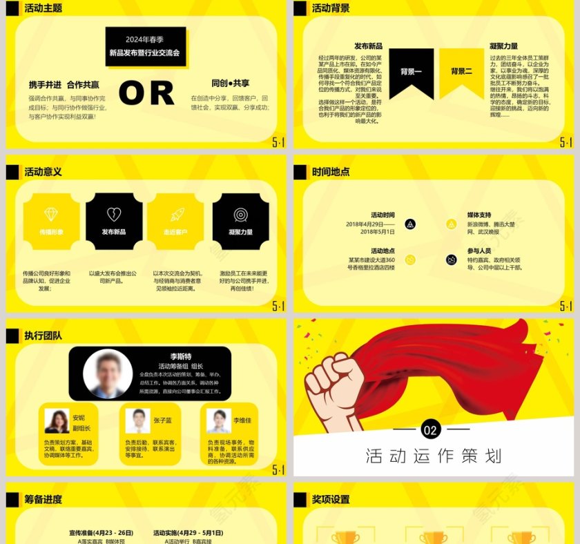 五一劳动节活动策划ppt模板第2张