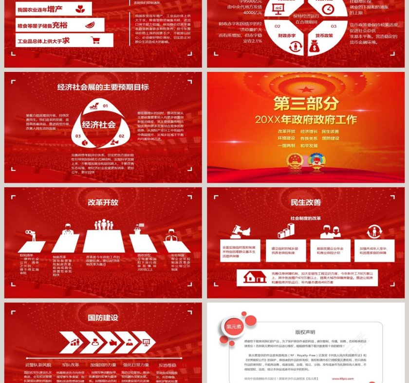 解读学习两会精神PPT模板第3张