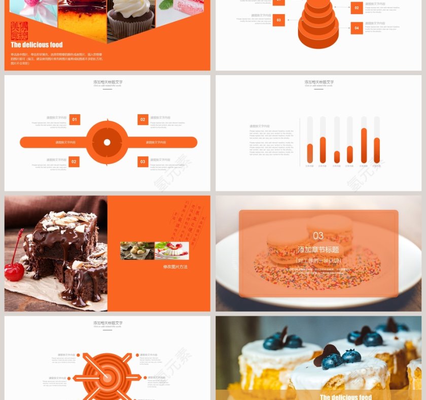 蛋糕小清新PPT面包咖啡甜点PPT第3张