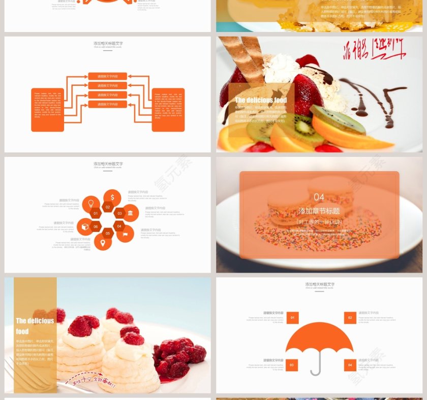 蛋糕小清新PPT面包咖啡甜点PPT第4张
