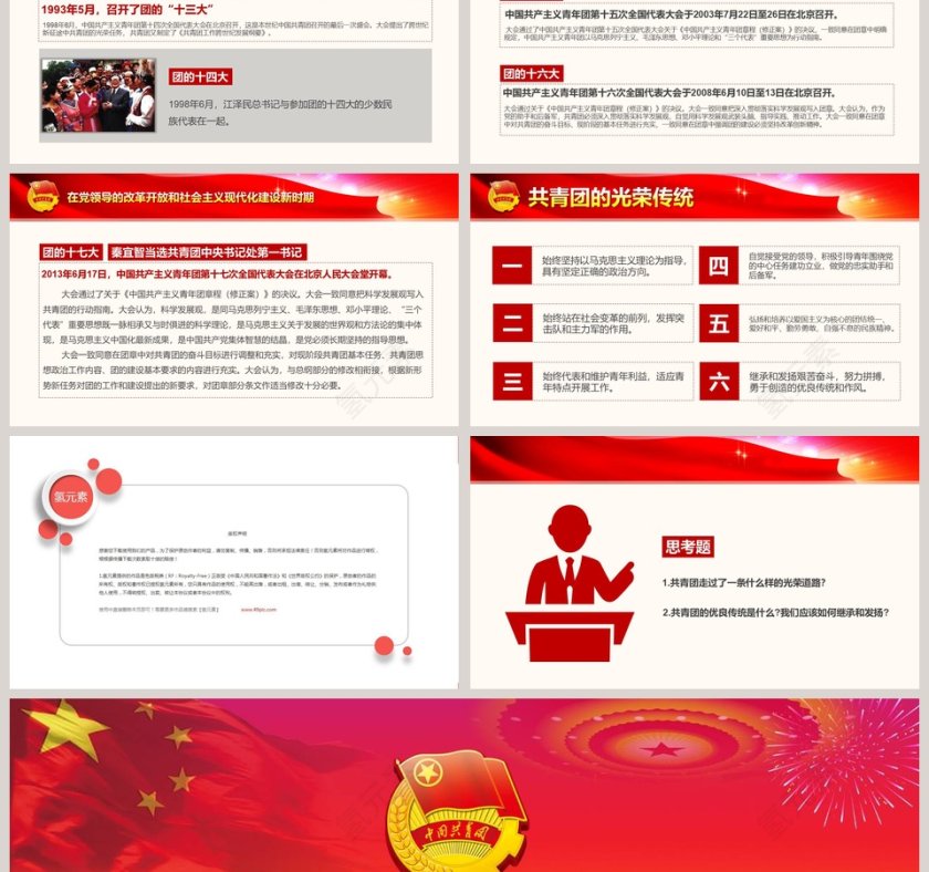 共青团的诞生和光辉历程党史党课党建PPT模板第6张
