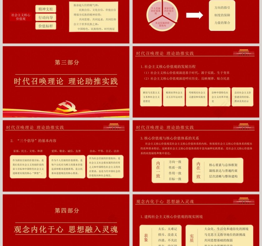 践行社会主义核心价值观依法治国构建和谐社会PPT模板第3张