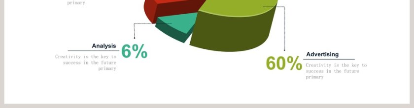 立体高低比例PPT饼图模板第2张