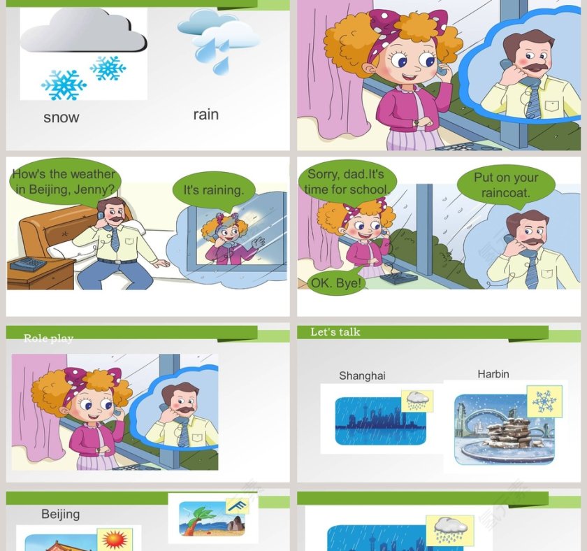 Unit 5 Weather-Lesson 2 Its snowing - 教育培训PPT模板第2张