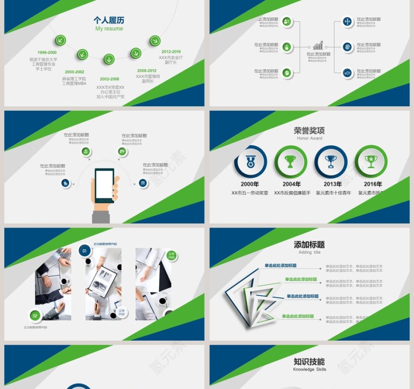 简约清爽大气述职报告PPT第2张