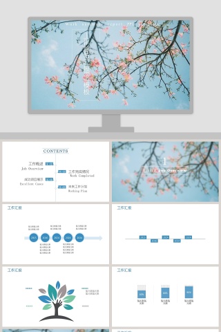 工作总结汇报PPT模板 