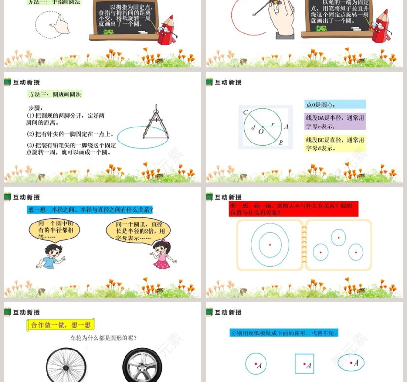 第一单元 圆-圆的认识一教学ppt课件第3张