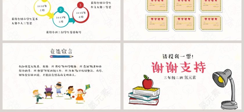 小学生班干部竞选儿童自我介绍PPT第3张