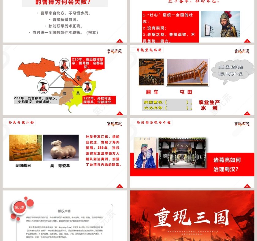 武侠风重现三国介绍模板PPT 第3张