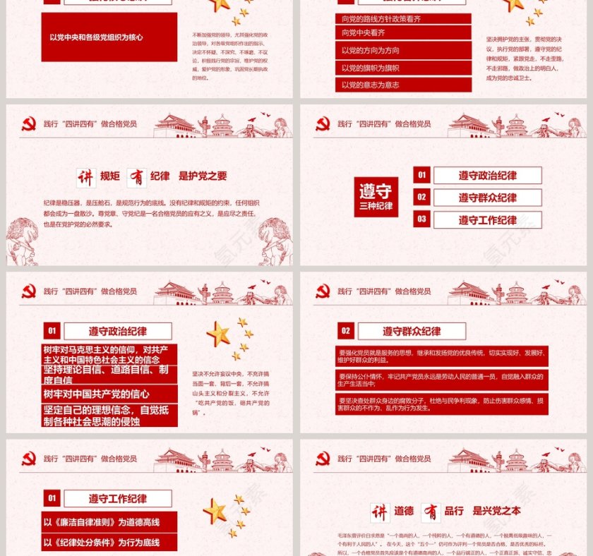 践行“四讲四有”做新时代合格党员PPT模板第3张